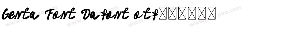 Genta Font Dafont otf字体转换